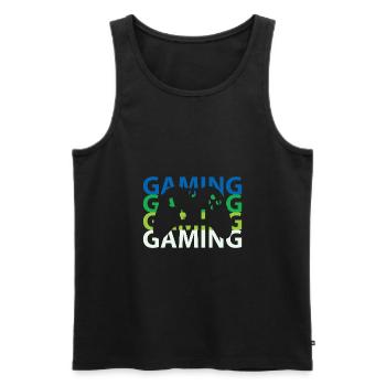 Gaming - Männer Premium Bio Tank Top - Schwarz - Vorne - Michal (187cm)