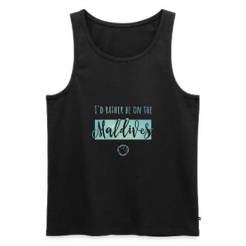 Malediven Geschenk für Reisende - Männer Premium Bio Tank Top - Schwarz - Vorne - Michal (187cm)