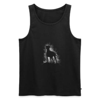 Dobi Silhouette - Männer Premium Bio Tank Top - Schwarz - Vorne - Michal (187cm)