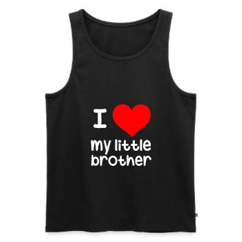 I love my little brother Big Sister, little brother - Men's Premium Organic Tank Top - black - Front - Michal (187cm)