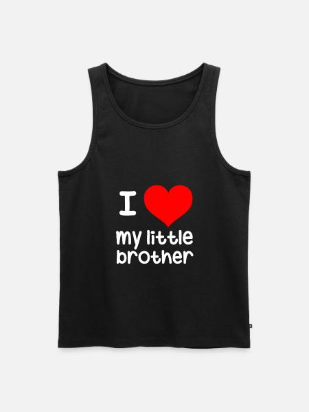 Amo a mi hermanito hermana mayor hermanito - Camiseta de tirantes ecológica prémium para hombre - negro