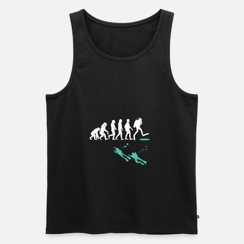 Evolution Diver Diving - Männer Premium Bio Tank Top - Schwarz