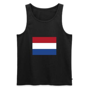 Flag of the Netherlands (nl) - Men's Premium Organic Tank Top - black - Front - AI Model Male 178 light (178cm)