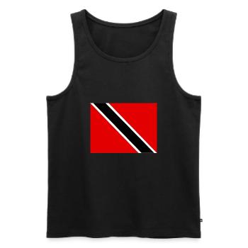 Flag of Trinidad Tobago () - Men's Premium Organic Tank Top - black - Front - AI Model Male 178 light (178cm)