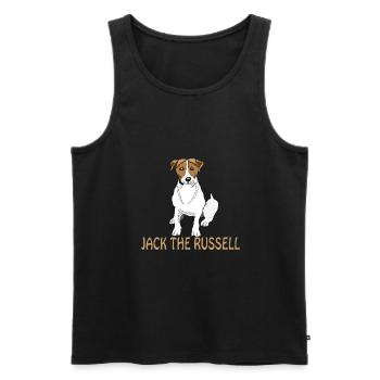 Jack Russell - Men's Premium Organic Tank Top - black - Front - AI Model Male 178 light (178cm)
