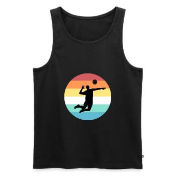 Volleyball players - Men's Premium Organic Tank Top - black - Front - Michal (187cm)