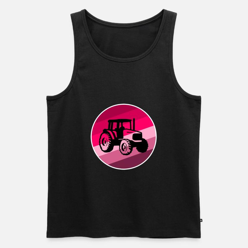 Traktor - Männer Premium Bio Tank Top - Schwarz