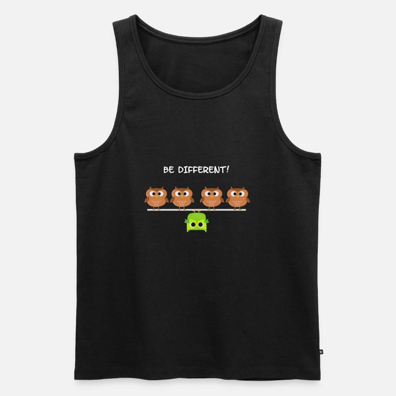 Be Different! - Sei anders! - Männer Premium Bio Tank Top - Schwarz