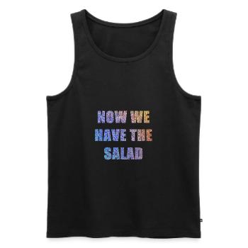 Now we have the Salad - Männer Premium Bio Tank Top - Schwarz - Vorne - AI Model Male 178 light (178cm)