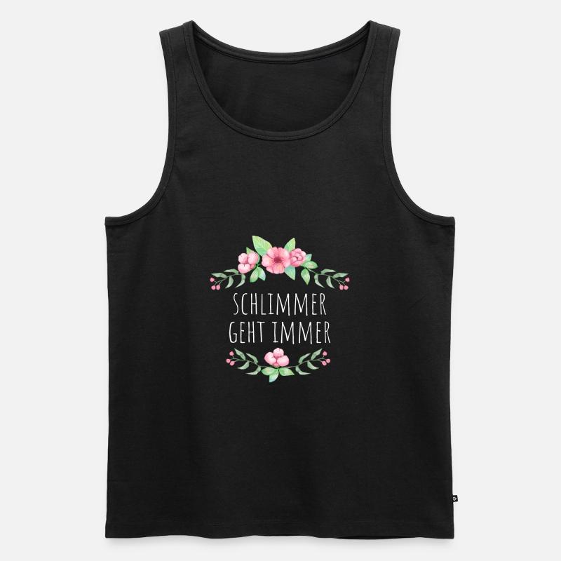 Schlimmer geht immer - Männer Premium Bio Tank Top - Schwarz