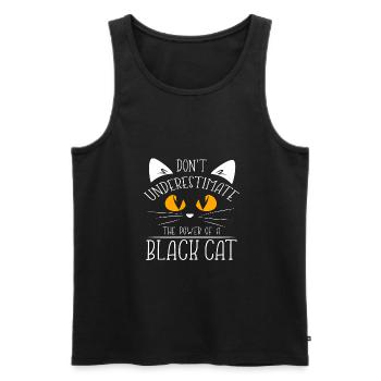 Chat noir animal de compagnie amour chat maison - Débardeur bio Premium Homme - noir - Devant - Michal (187cm)
