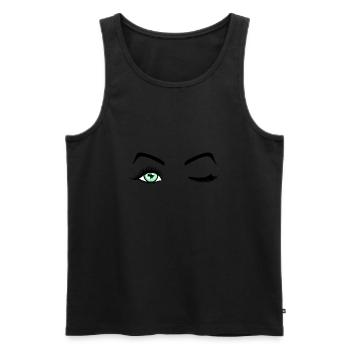 Beauty Eyes Eyelashes - Men's Premium Organic Tank Top - black - Front - AI Model Male 178 light (178cm)