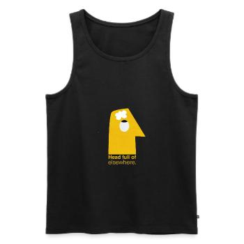 In the spirit completely elsewhere | Head full of elsewhere - Men's Premium Organic Tank Top - black - Front - AI Model Male 178 light (178cm)