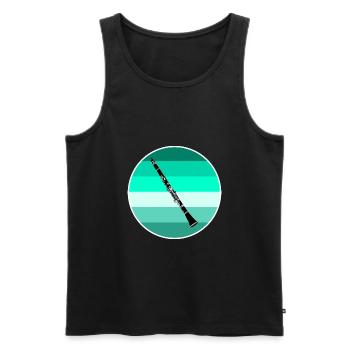 Klarinette - Männer Premium Bio Tank Top - Schwarz - Vorne - AI Model Male 178 light (178cm)