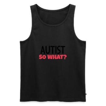 Autist, na und? - Männer Premium Bio Tank Top - Schwarz - Vorne - AI Model Male 178 light (178cm)
