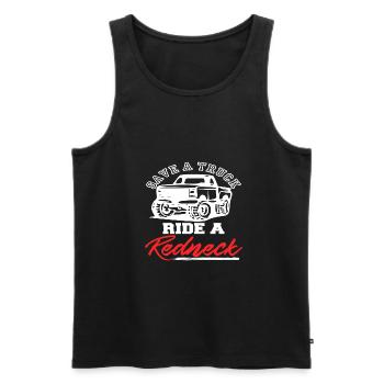 Truck Ride Redneck Gift Idea Gift - Men's Premium Organic Tank Top - black - Front - AI Model Male 178 light (178cm)