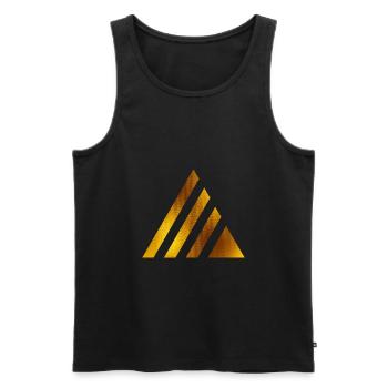 TRIANGLES TRIANGLE GOLD 4 - Men's Premium Organic Tank Top - black - Front - AI Model Male 178 light (178cm)