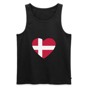 Drapeau Danemark Drapeau Drapeau Copenhague Cadeau - Débardeur bio Premium Homme - noir - Devant - Michal (187cm)