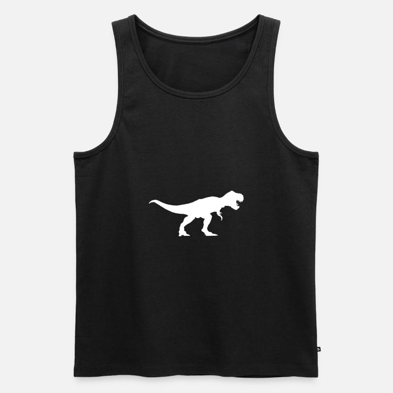 Dinosaurier T-rex - Männer Premium Bio Tank Top - Schwarz