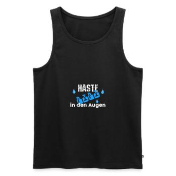 Lustiger Spruch Geschenk Heulsuse Pipi im Auge - Männer Premium Bio Tank Top - Schwarz - Vorne - AI Model Male 178 light (178cm)