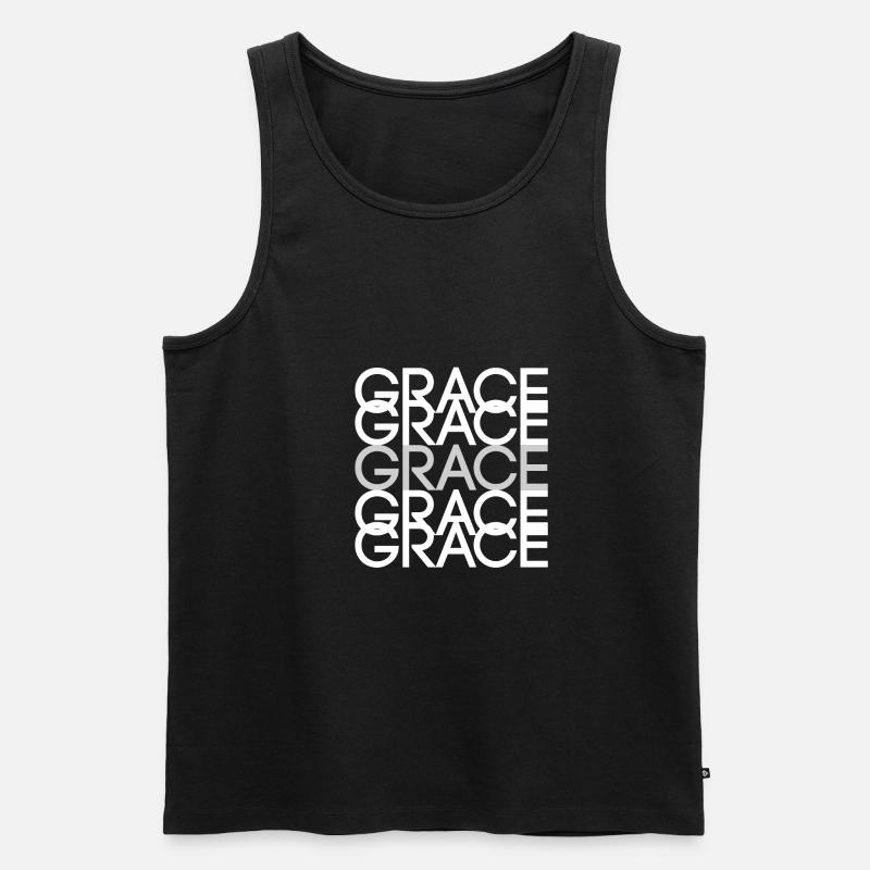 grace grace grace grace - Männer Premium Bio Tank Top - Schwarz