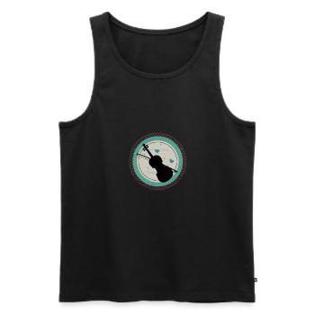 Geige - Männer Premium Bio Tank Top - Schwarz - Vorne - Michal (187cm)