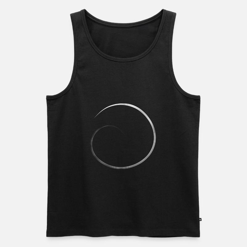 Gift white circle - Men's Premium Organic Tank Top - black