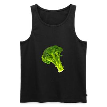 broccoli - Men's Premium Organic Tank Top - black - Front - AI Model Male 178 light (178cm)