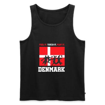 Handball Denmark Denmark World Cup Gift - Men's Premium Organic Tank Top - black - Front - Michal (187cm)