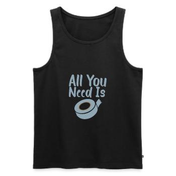 Duct Tape All you need is Duct Tape - Gift idea - Men's Premium Organic Tank Top - black - Front - AI Model Male 178 light (178cm)