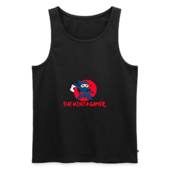 Gamer - The Ninja Gamer - Gift Idea - Men's Premium Organic Tank Top - black - Front - AI Model Male 178 light (178cm)