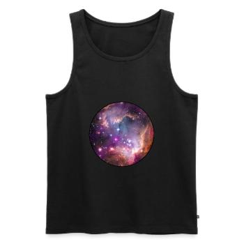 Galaxy - Space - Stars - Cosmic - Art - Universe - Men's Premium Organic Tank Top - black - Front - AI Model Male 178 light (178cm)
