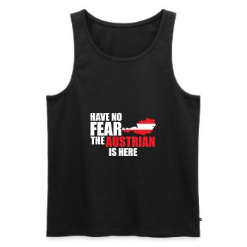 Austria - Men's Premium Organic Tank Top - black - Front - Michal (187cm)