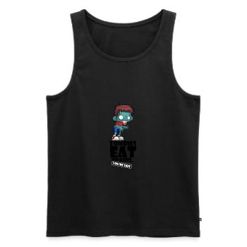 Zombies eat brains. You're Safe. Geschenkidee - Männer Premium Bio Tank Top - Schwarz - Vorne - Michal (187cm)