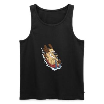 Sledding sleigh super fast gift idea - Men's Premium Organic Tank Top - black - Front - Michal (187cm)