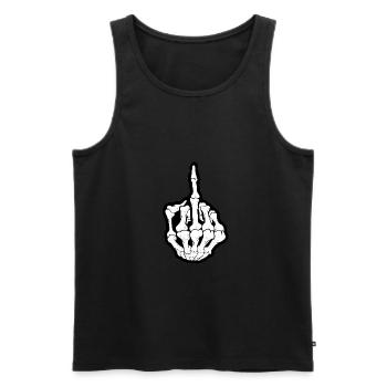 Hand - Männer Premium Bio Tank Top - Schwarz - Vorne - Michal (187cm)