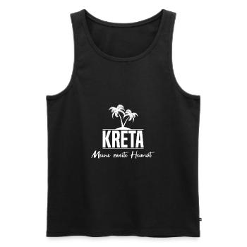 Kreta Heimat Insel Liebe Geschenk - Männer Premium Bio Tank Top - Schwarz - Vorne - AI Model Male 178 light (178cm)