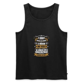 LKW-FAHRER - Männer Premium Bio Tank Top - Schwarz - Vorne - Michal (187cm)