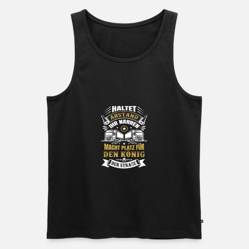 LKW-FAHRER - Männer Premium Bio Tank Top - Schwarz