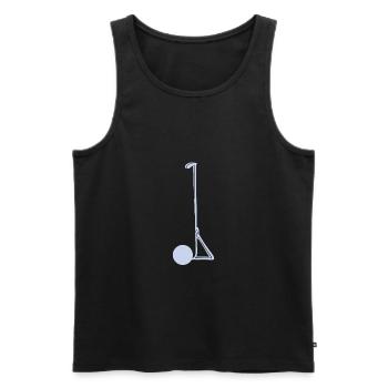 Yoga Strichmänchen Sālamba Sarvāṅgāsana Geschenk - Männer Premium Bio Tank Top - Schwarz - Vorne - Michal (187cm)