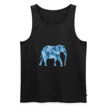 Elefant Elephant - Männer Premium Bio Tank Top - Schwarz - Vorne - AI Model Male 178 light (178cm)