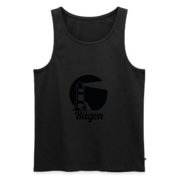 Rügen - Männer Premium Bio Tank Top - Schwarz - Vorne - Michal (187cm)