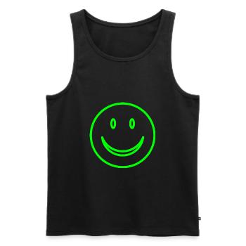 Smiling Face - Smile - Men's Premium Organic Tank Top - black - Front - AI Model Male 178 light (178cm)