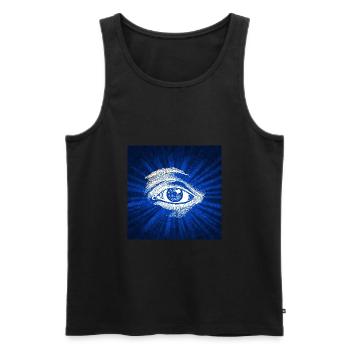 œil - Débardeur bio Premium Homme - noir - Devant - AI Model Male 178 light (178cm)