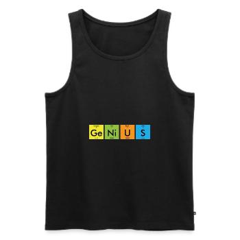 Genius Genius Tableau périodique cadeau de chimie - Débardeur bio Premium Homme - noir - Devant - Michal (187cm)