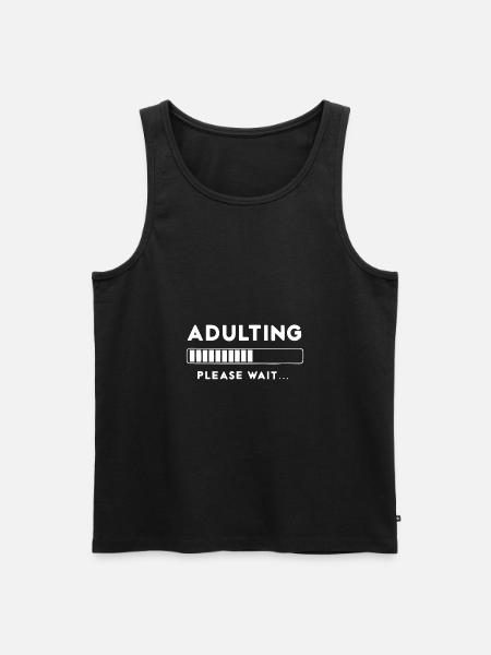 Loading endlich erwachsen Gamer Geschenk - Männer Premium Bio Tank Top - Schwarz