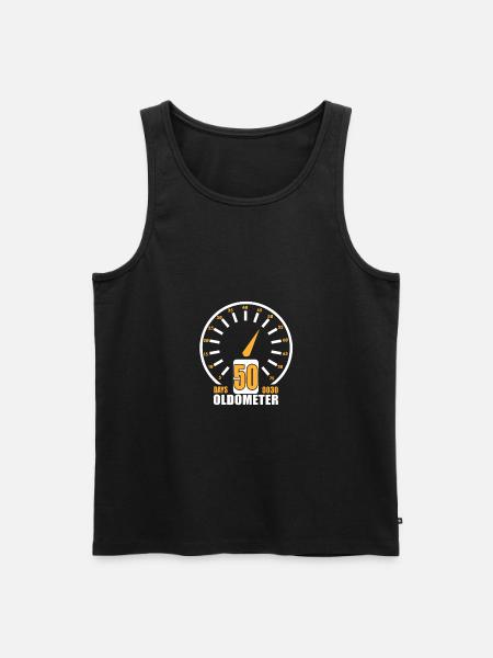 Oldometer, age indicator - Men's Premium Organic Tank Top - black