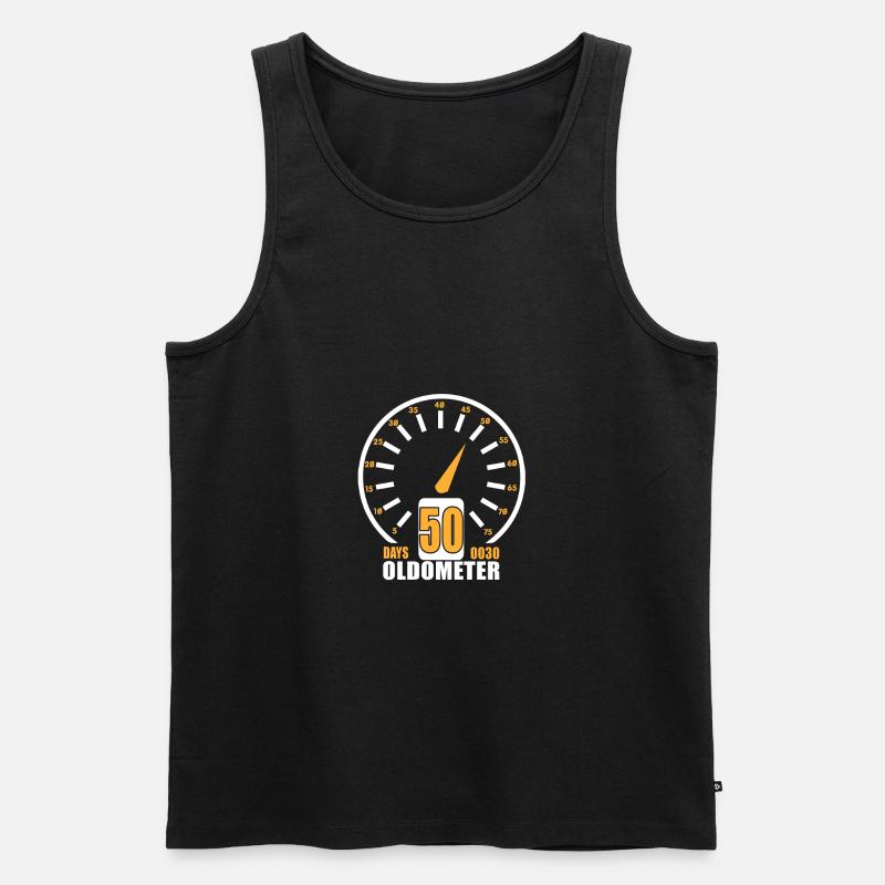 Oldometer, age indicator - Men's Premium Organic Tank Top - black
