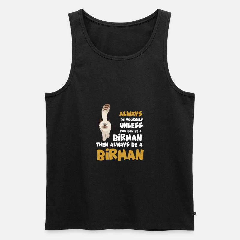 Birmakatzen - Männer Premium Bio Tank Top - Schwarz