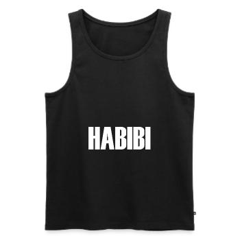 Habibi - Men's Premium Organic Tank Top - black - Front - AI Model Male 178 light (178cm)
